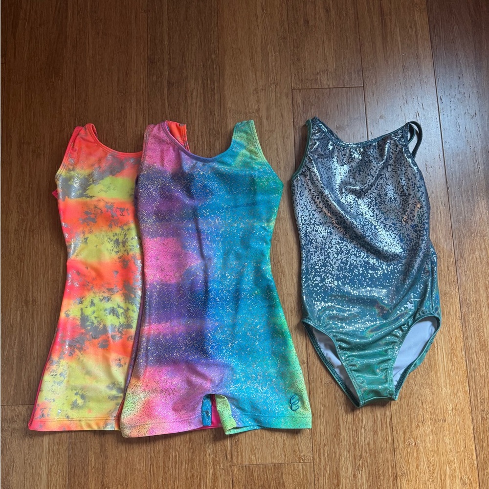 Bundle Colorful Gymnastics Leotards size small